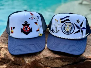 Nautical Sailboat Themed Trucker Hats