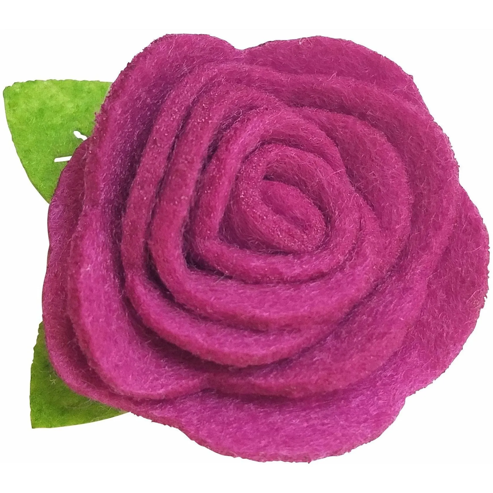 Peach 1.5" Felt Flower Rose Clip