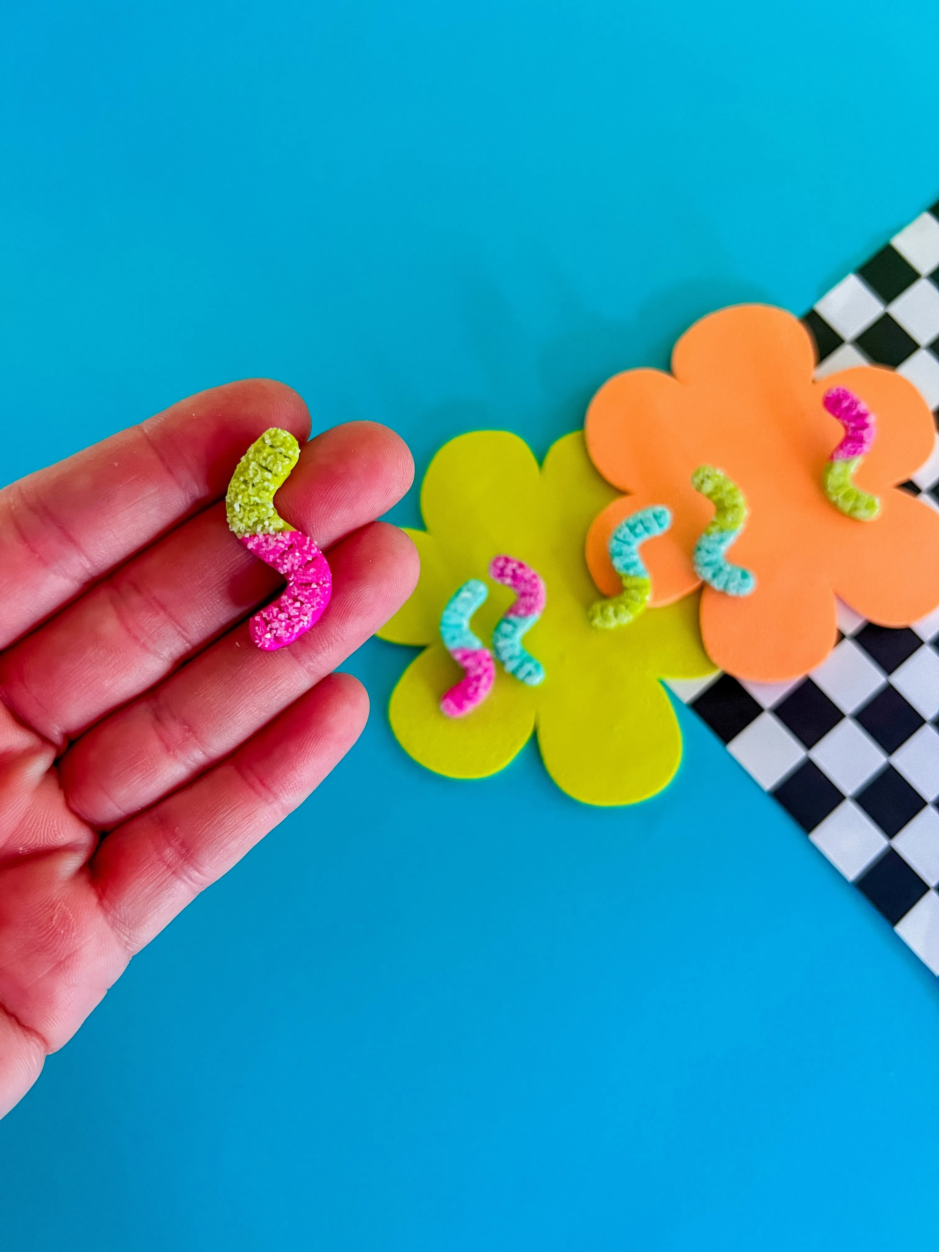 Pip’s Sour Gummy Worm Earrings - Sour Candy Earrings