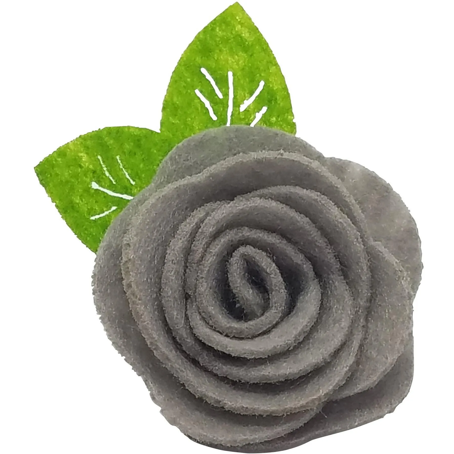 Plum 1.5" Felt Flower Rose Clip