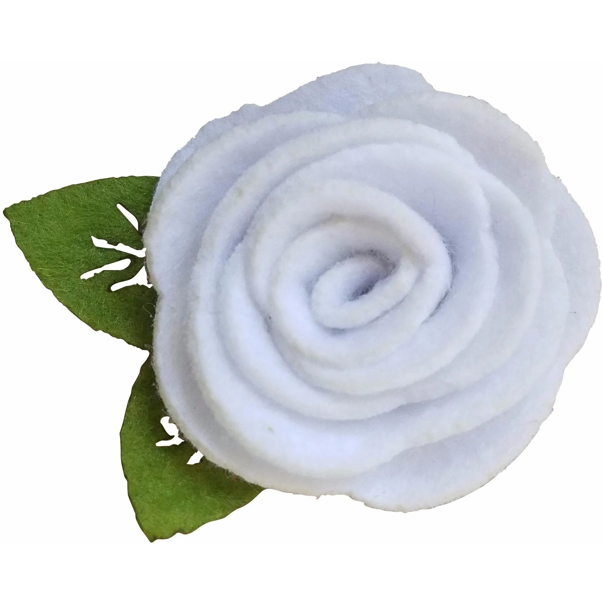 Plum 1.5" Felt Flower Rose Clip