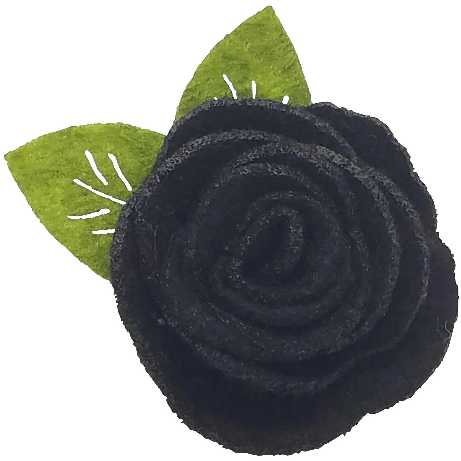 Plum 1.5" Felt Flower Rose Clip