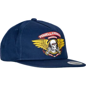 Powell Peralta Winged Ripper Snap Back Cap Navy Hat