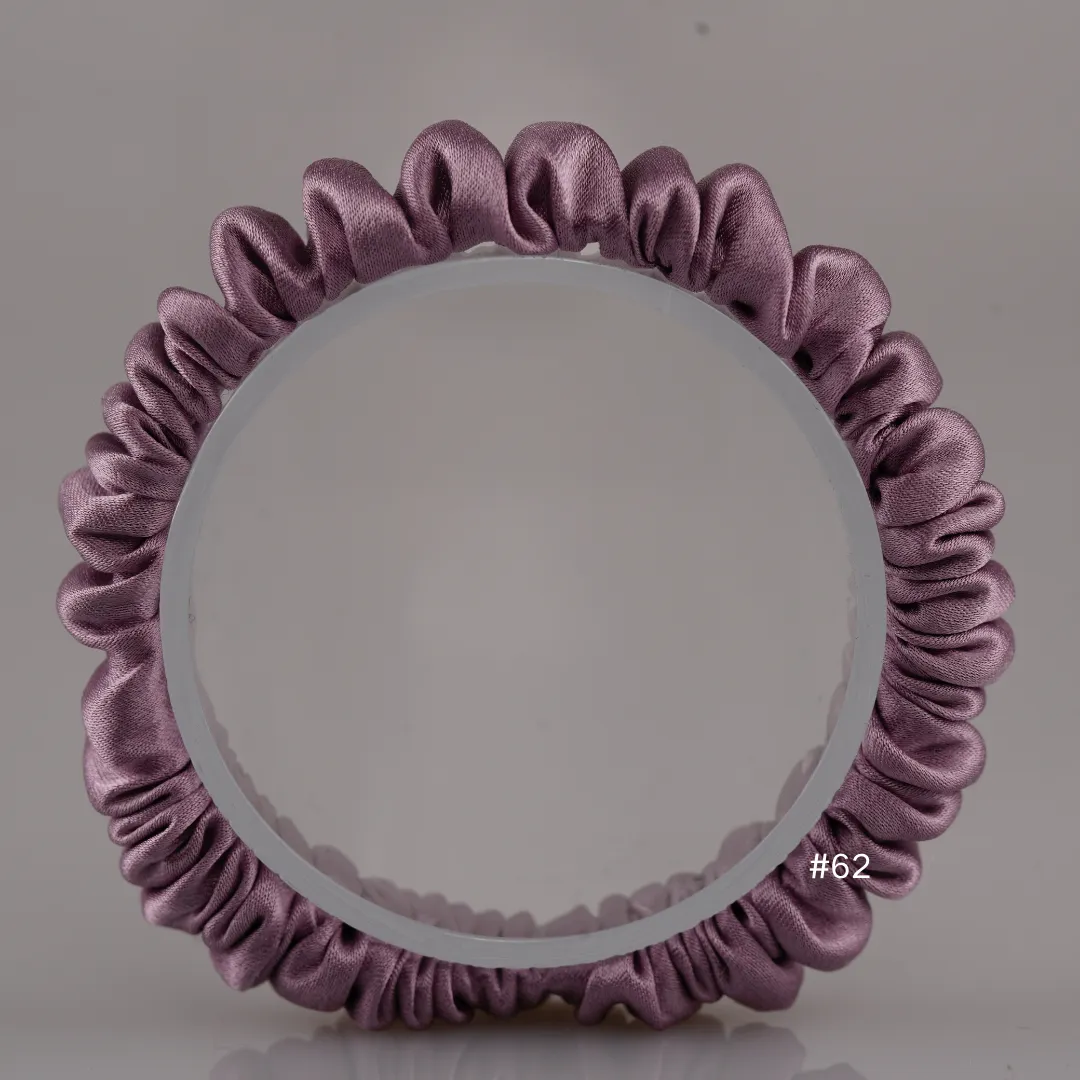 Purple lotus silk scrunchies mini