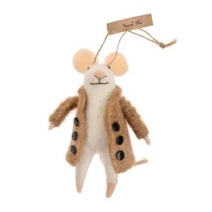 "Peacoat Peter" Felted Mouse Ornament