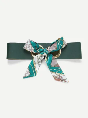 Scarf Bow Front PU Belt