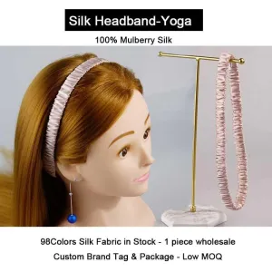 Silk Headband - Yoga - custom and wholesale