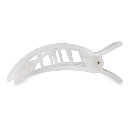 Teleties Square Flat Coconut White Hair Clip