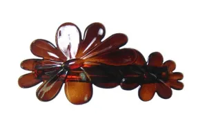 Twin Floral Tortoise Shell Barrette