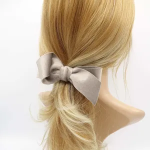 velvet hair bow curved asymmetric double-faced hair accessory for women