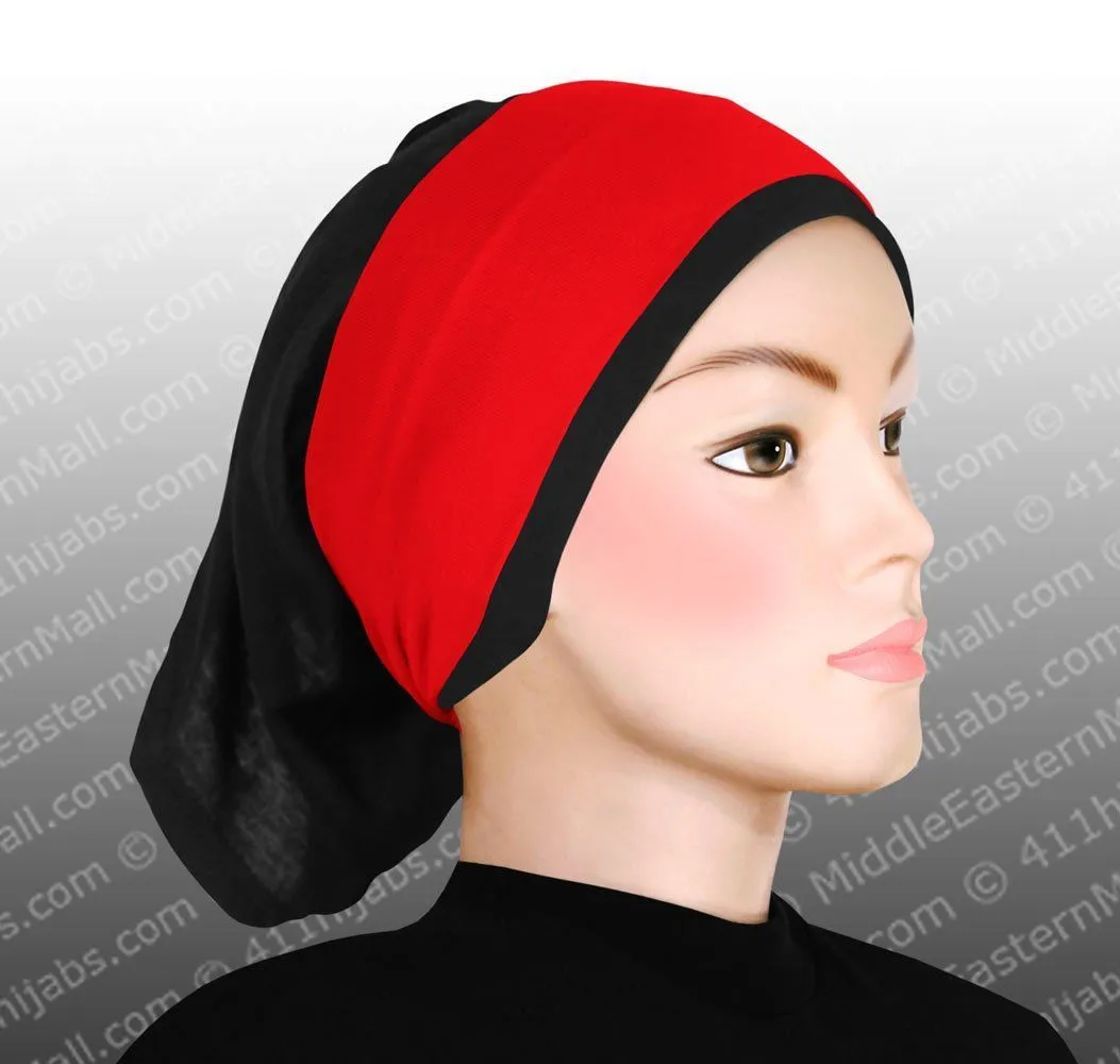 Wholesale SET OF 12  Classic Poly Headbands in 12 Different Colors Black hijab cap is not included CLEARANCE