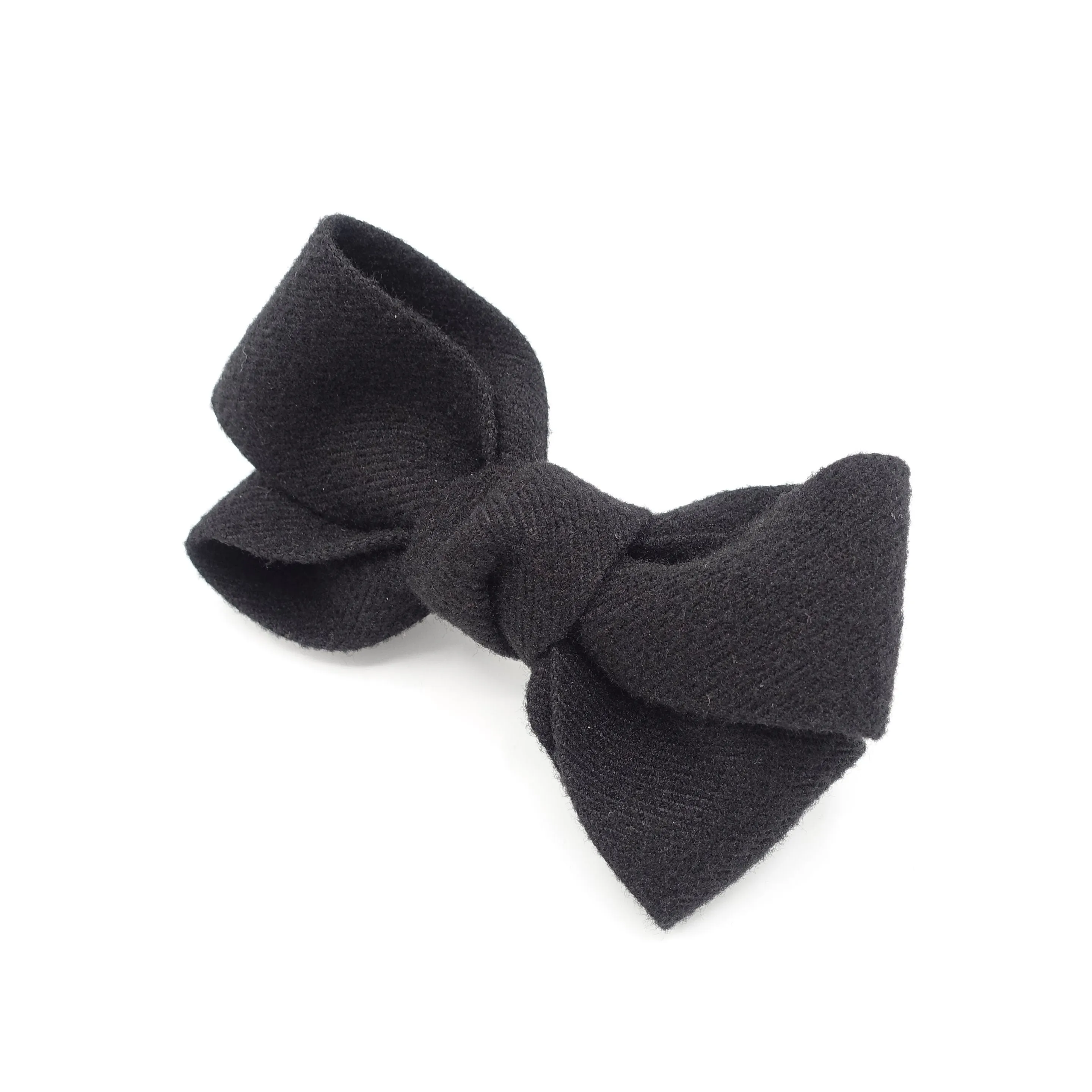 woolen x pattern hair bow Fall Winter women accessory