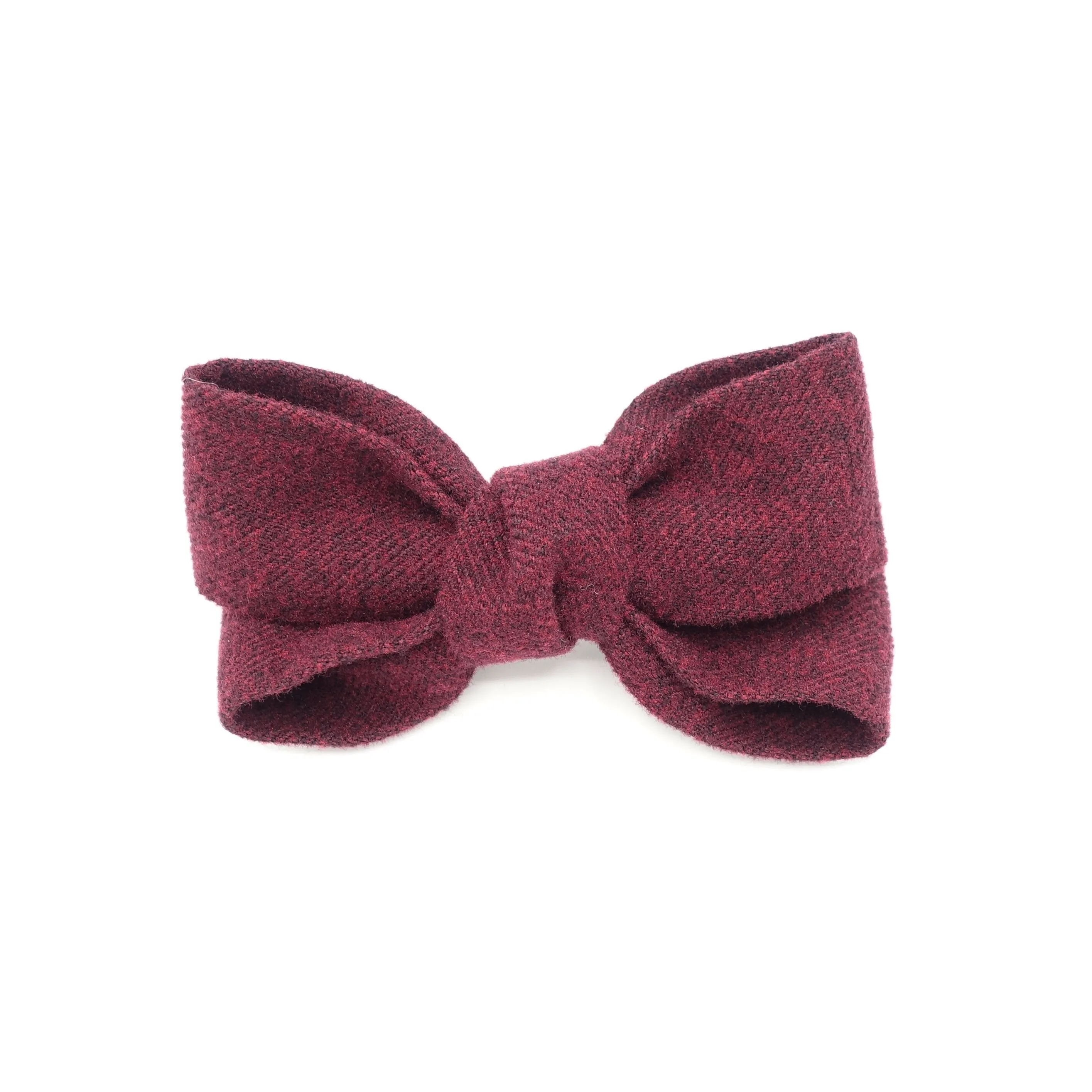 woolen x pattern hair bow Fall Winter women accessory